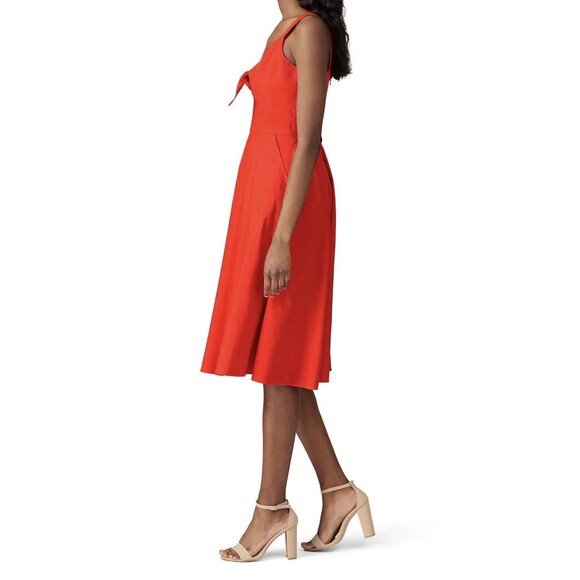 COLOR ME COURTNEY Red Coco Poplin Flirty Dress with Pockets Women's SIZE 4 - Picture 12 of 13